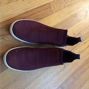 Burgundy Slip-On Sneakers